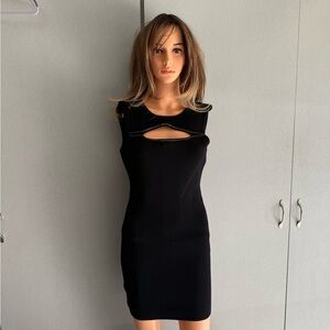 Elegant Black Cutout Dress